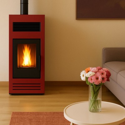 Estufa de pellets Mytherm Angela TA 14 PRO roja, 14 kW - Comparaci&oacute;n de Producto