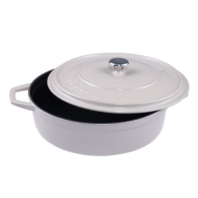 Olla poco profunda de hierro fundido Hosse, Ivory, Ф28 - Comparación de Producto