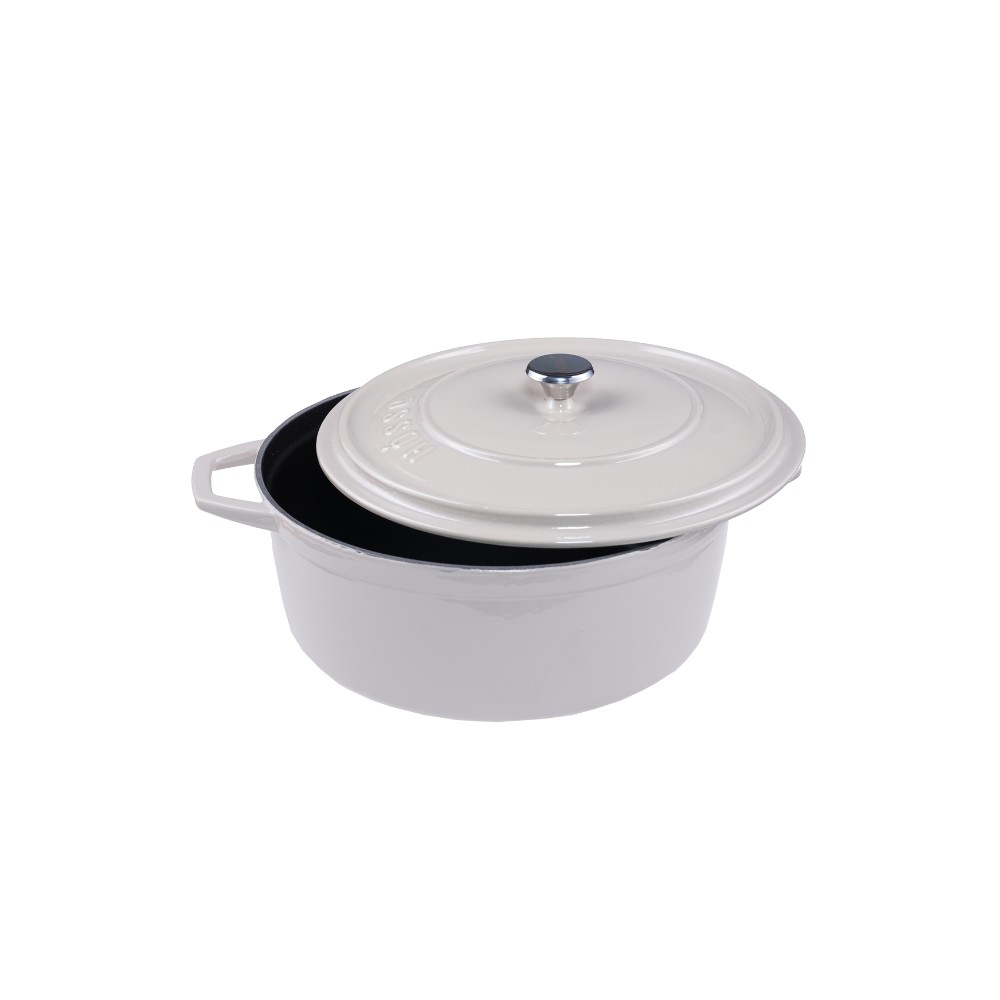 Olla profunda de hierro fundido Hosse, Ivory, Ф12 | Olla de hierro fundido |  |