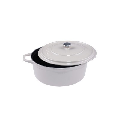 Olla profunda de hierro fundido Hosse, Ivory, Ф12 - Comparación de Producto
