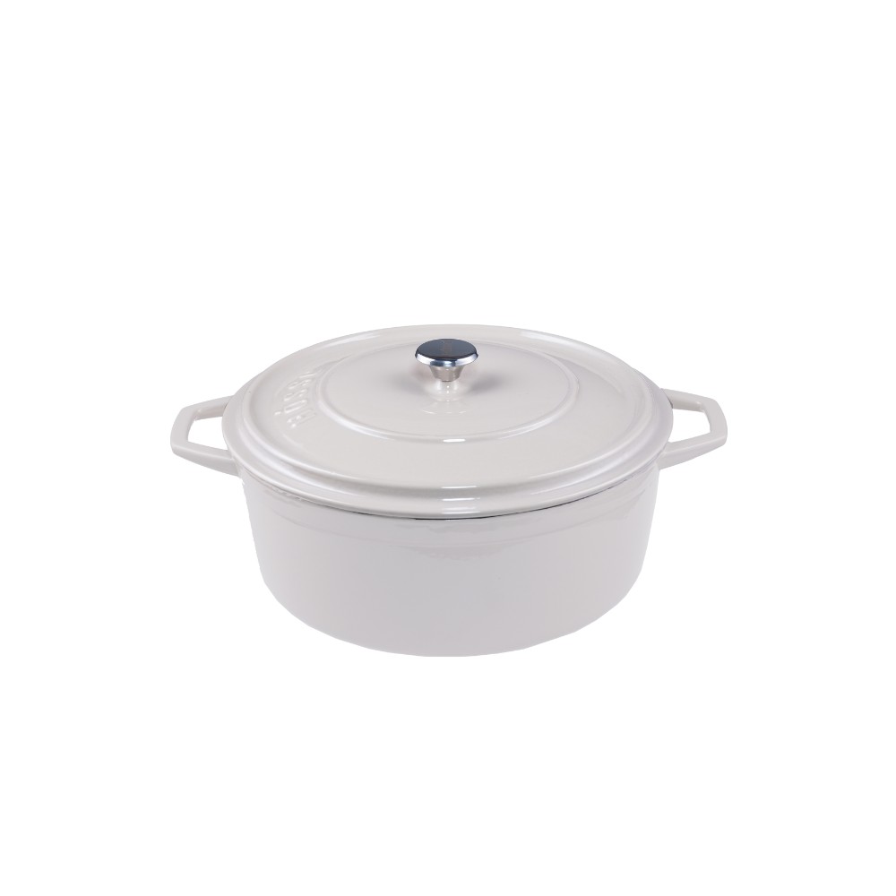 Olla profunda de hierro fundido Hosse, Ivory, Ф12 | Olla de hierro fundido |  |
