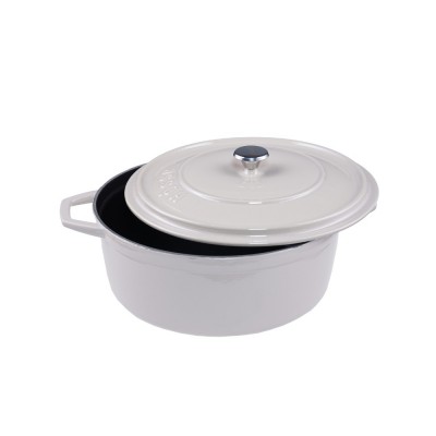 Olla profunda de hierro fundido Hosse, Ivory, Ф20 - Comparación de Producto