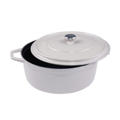 Olla profunda de hierro fundido Hosse, Ivory, Ф24 - Comparación de Producto