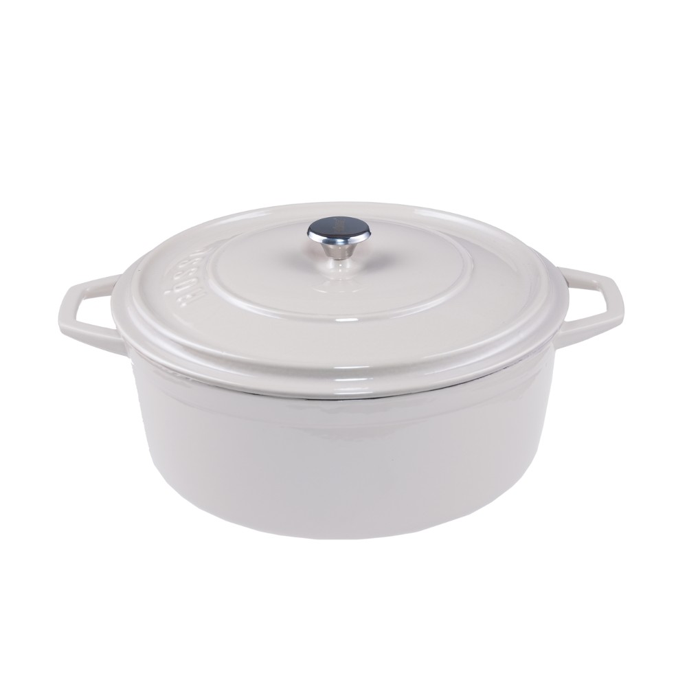 Olla profunda de hierro fundido Hosse, Ivory, Ф24 | Olla de hierro fundido |  |