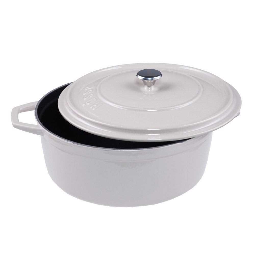 Olla profunda de hierro fundido Hosse, Ivory, Ф28 | Olla de hierro fundido |  |