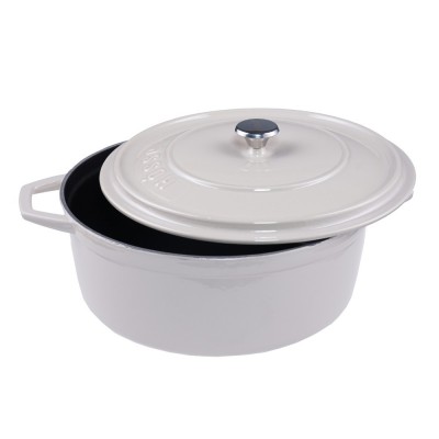 Olla profunda de hierro fundido Hosse, Ivory, Ф28 - Comparación de Producto
