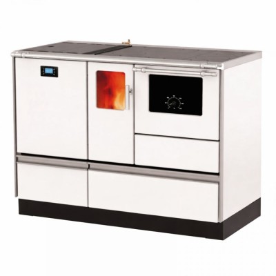 Cocina calefactora de pellets Alfa Plam Alfa Term 20 Pellet Blanco, 20kW - Cocinas de pellets
