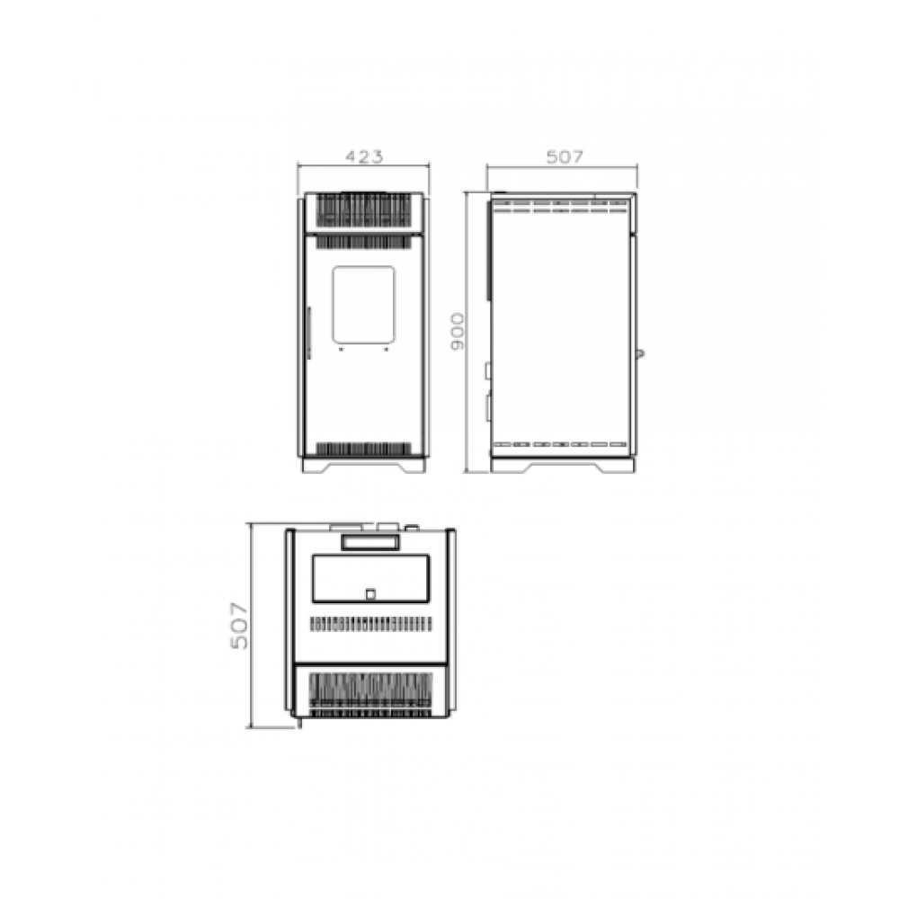 Estufa de pellets Balkan Energy P10 Black, 10kW | Estufas de pellets con aire | Estufas de pellets |