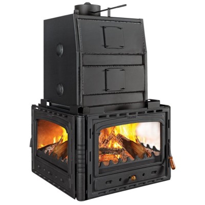 Termochimenea de leña Prity 3C W35, 40 kw - Termochimeneas de leña