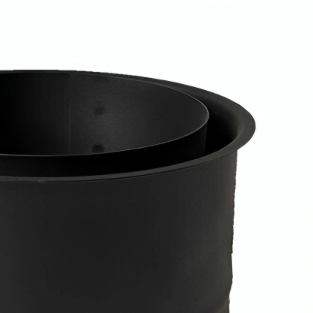 Rosetón doble de chimenea MK NERO, Acero, Negro, 115mm, Ø130 | Tubos para chimeneas de leña | Chimeneas |