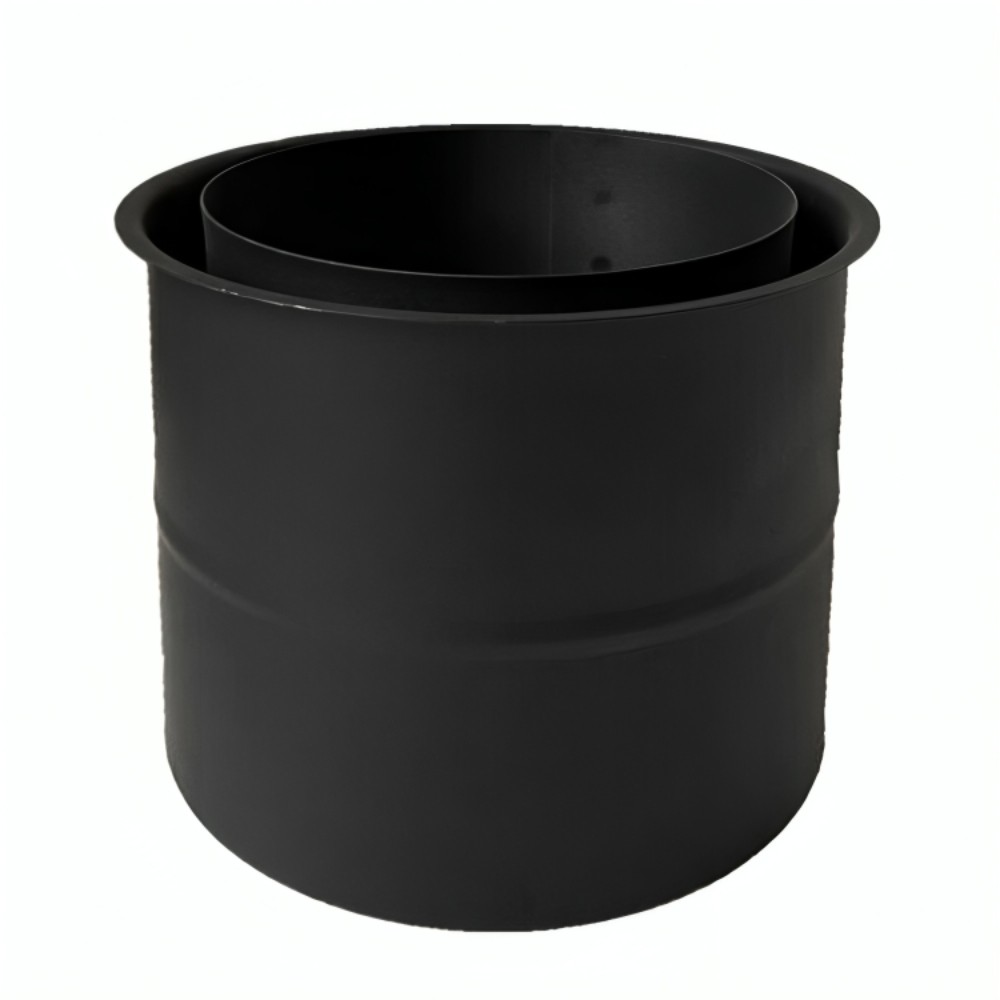 Rosetón doble de chimenea MK NERO, Acero, Negro, 115mm, Ø130 | Tubos para chimeneas de leña | Chimeneas |