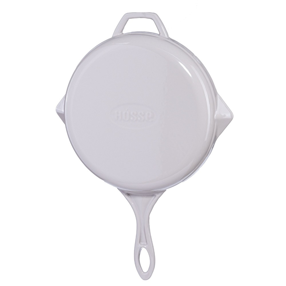 Sartén de hierro fundido esmaltado Hosse, Ivory, Ф28cm | Sartén plana de hierro fundido | Sartén de hierro fundido |