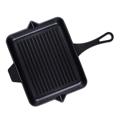 Sartén para parrilla de hierro fundido esmaltado Hosse, Black Onyx, 26x32cm - Hosse