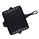 Sartén para parrilla de hierro fundido esmaltado Hosse, Black Onyx, 26x32cm | Sartén para parrilla de hierro fundido | Sartén de hierro fundido |