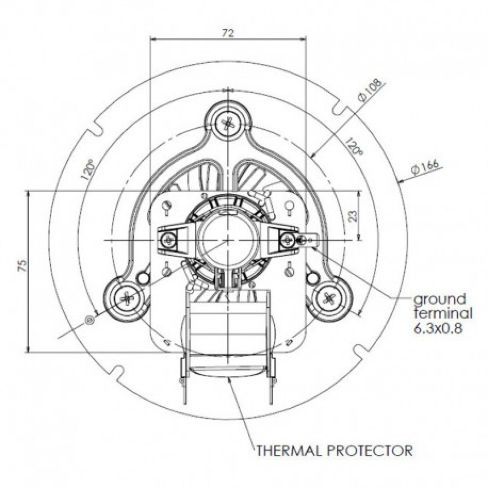 Extractor de humos TRIAL CAF15Y-120S para estufas de pellet Caminetti Montegrappa | Ventiladores y sopladores para estufas de pellets | Repuestos estufa de pellets |