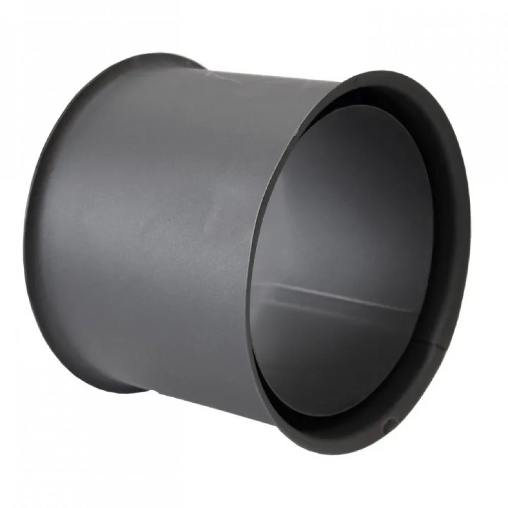 Rosetón doble de chimenea PARKANEX, Acero, Negro, 115mm, Ø130, Espesor 2mm | Tubos para chimeneas de leña | Chimeneas |
