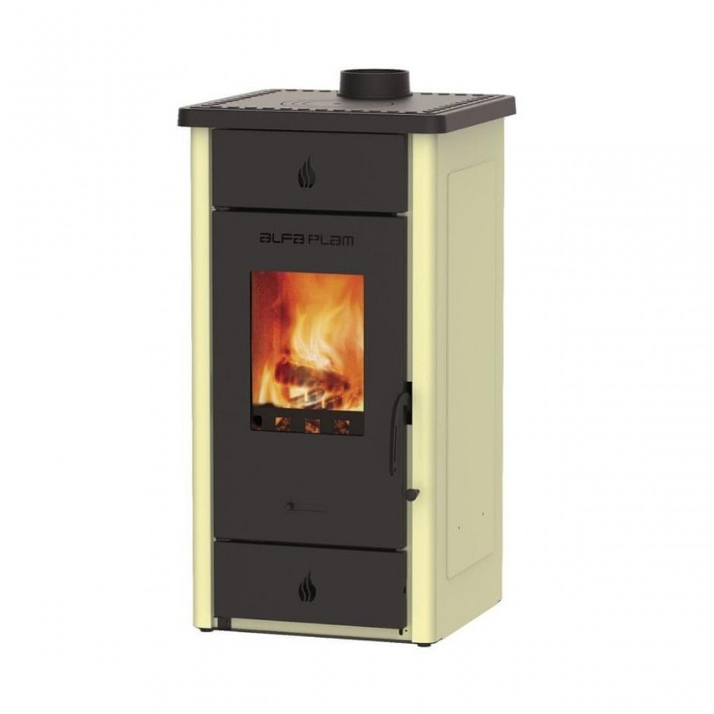 Estufa de leña Alfa Plam Elita 3, Marfil, 7 kW | Estufas de leña con aire | Estufas de leña |
