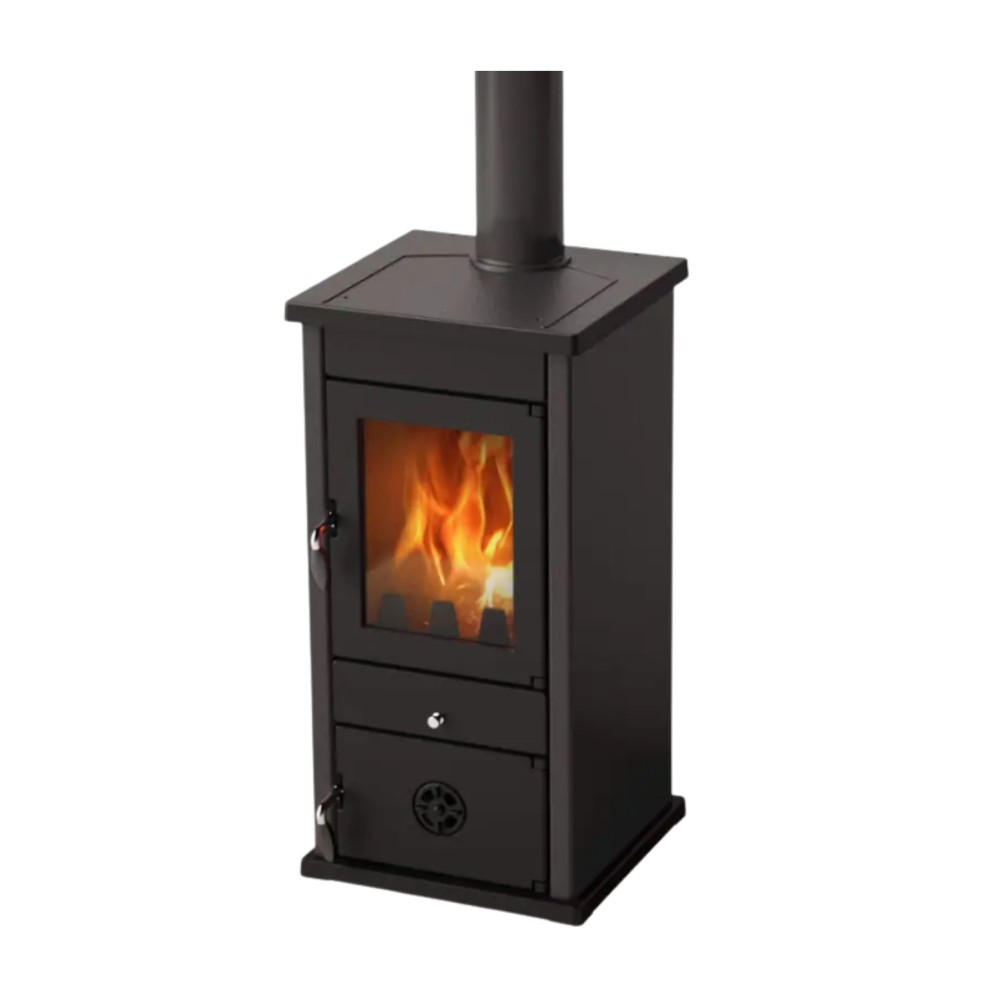 Hidroestufa de leña MBS Thermo Vesta, Negro, 9 kW