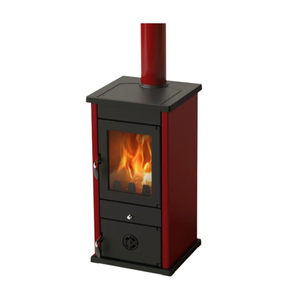 Hidroestufa de leña MBS Thermo Vesta, Rojo, 11.2 kW