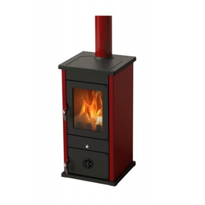 Hidroestufa de leña MBS Thermo Vesta, Rojo, 11.2 kW - MBS