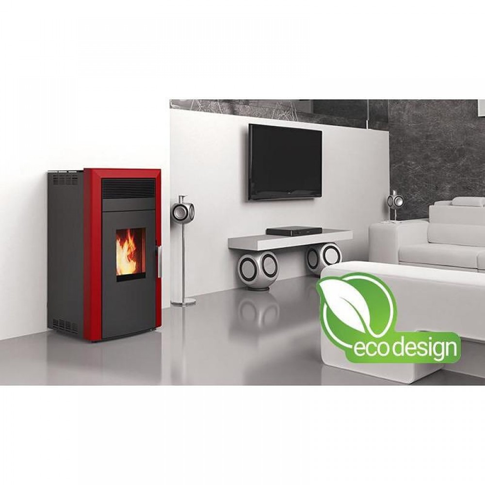 Hidroestufa de pellets Alfa Plam Commo 15 Burdeos, 15kW | Hidroestufas de pellets | Estufas de pellets |