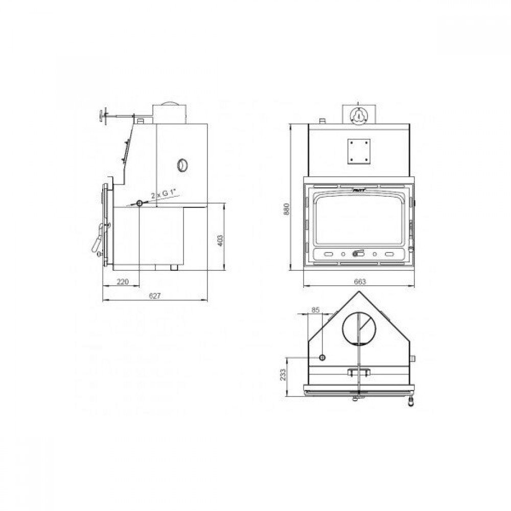 Termochimenea de leña Prity AC W20, 25 kw | Termochimeneas de leña | Chimeneas de leña |