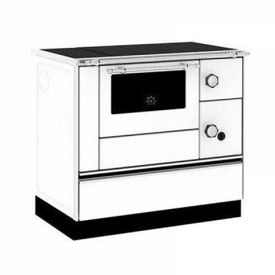 Cocina de leña Alfa Plam Alfa 90 H Favorit Blanca, 6.4kW - Alfa-Plam