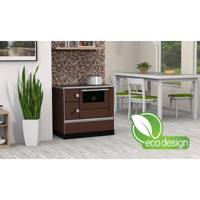 Cocina de leña Alfa Plam Alfa 90 H Favorit Marrón, 6.4kW - Alfa-Plam
