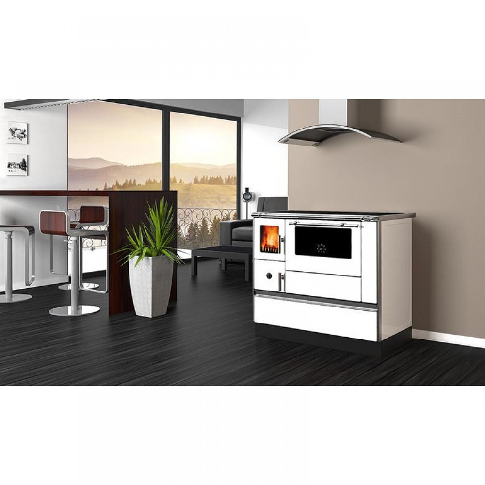 Cocina de leña Alfa Plam Dominant 90H Blanca, 6.5kW | Cocinas de leña Cocina de leña Alfa Plam Dominant 90H Blanca, 6.5kW | Cocinas de leña | Leña |