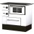 Cocina de leña Alfa Plam Regular 46 Blanca derecha, 5kW