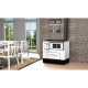 Cocina de leña Alfa Plam Regular 46 Blanca Izquierda, 5kW | Cocinas de leña | Leña |