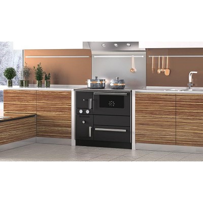 Cocina calefactora de leña Alfa Plam Alfa Term 20 Antracita, 23kW - Comparación de Producto