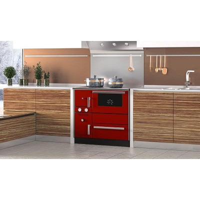 Cocina calefactora de leña Alfa Plam Alfa Term 20 Roja, 23kW - Comparación de Producto