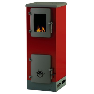 Estufa de leña Alfa Plam Vulkan S, Rojo, 4 kW  - Comparación de Producto