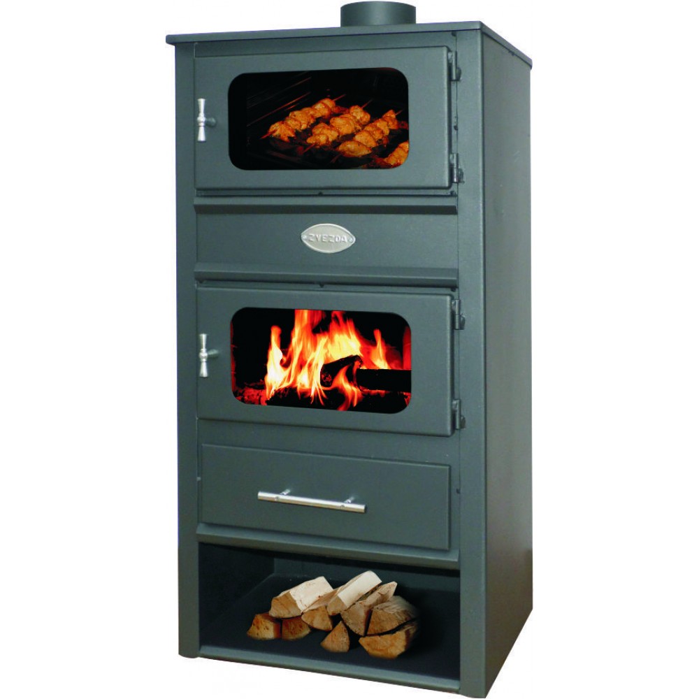 Estufa de leña con horno Zvezda MF, 10.9 kW | Estufas de leña con aire | Estufas de leña |