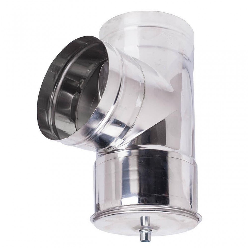 Kit de chimenea para estufa de pellets, de acero inoxidable AISI 304, 80-120mm | Chimeneas (conjuntos) | Chimeneas |