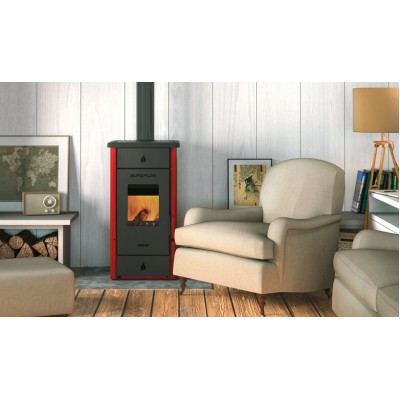 Estufa de leña Alfa Plam Elita 3, Rojo, 7 kW - Comparación de Producto