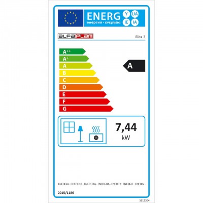 Estufa de leña Alfa Plam Elita 3, Antracita, 7 kW - Comparación de Producto