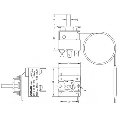 Capillary electromechanical thermostat Cewal, CTR - Comparación de Producto