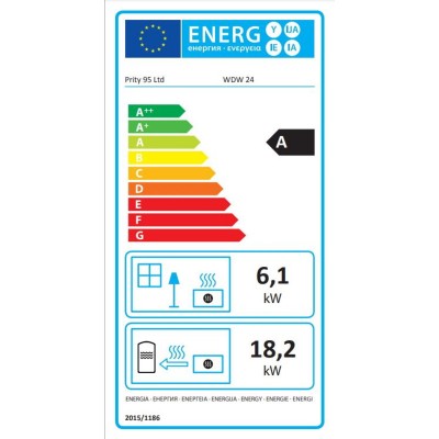 Hidroestufa de leña Prity WD W24 D, 24.3 kW - Comparación de Producto
