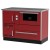 Cocina calefactora de leña Alfa Plam Alfa Term 35 Roja-Derecha, 32kW