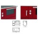Cocina calefactora de leña Alfa Plam Alfa Term 35 Roja-Derecha, 32kW | Cocinas calefactoras de leña | Leña |