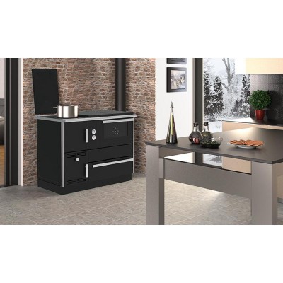 Cocina calefactora de leña Alfa Plam Alfa Term 35 Antracita, 32kW - Comparación de Producto