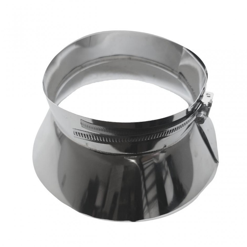 Cubreaguas para tubo chimenea 8°- 30°, Acero inoxidable AISI 304, Diámetro 180mm | Rosetones de chimenea | Chimeneas |