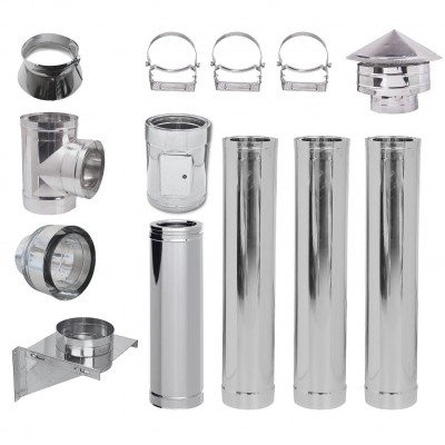 Kit chimenea Acero inoxidable Aislada Ф150 (diámetro interior), 4,7m - Comparación de Producto