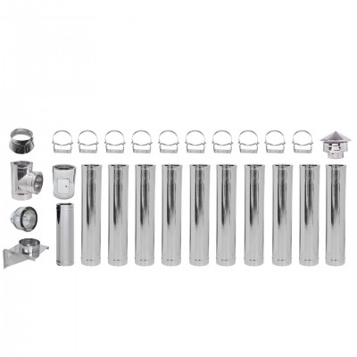 Kit de chimenea de acero inoxidable aislado, Ф130 (diámetro interno), 11.7m - Comparación de Producto
