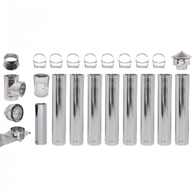 Kit chimenea Acero inoxidable Aislada Ф130 (diámetro interior), 9,7m - Comparación de Producto