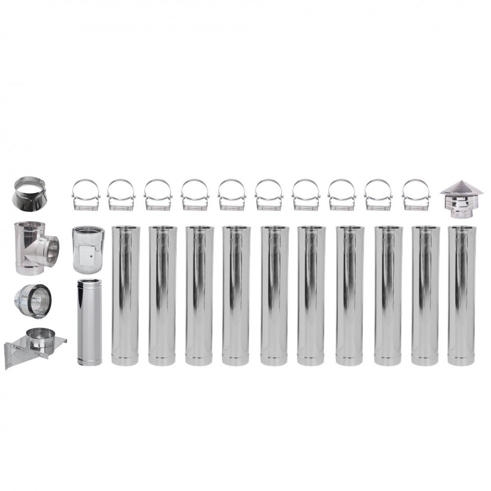 Kit de chimenea de acero inoxidable aislado, Ф180 (diámetro interno), 11.7m | Kits de chimenea | Chimeneas |