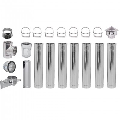 Kit chimenea Acero inoxidable Aislada Ф200 (diámetro interior), 8,7m - Comparación de Producto