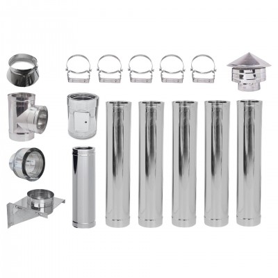 Kit chimenea Acero inoxidable Aislada Ф200 (diámetro interior), 6,7m - Comparación de Producto